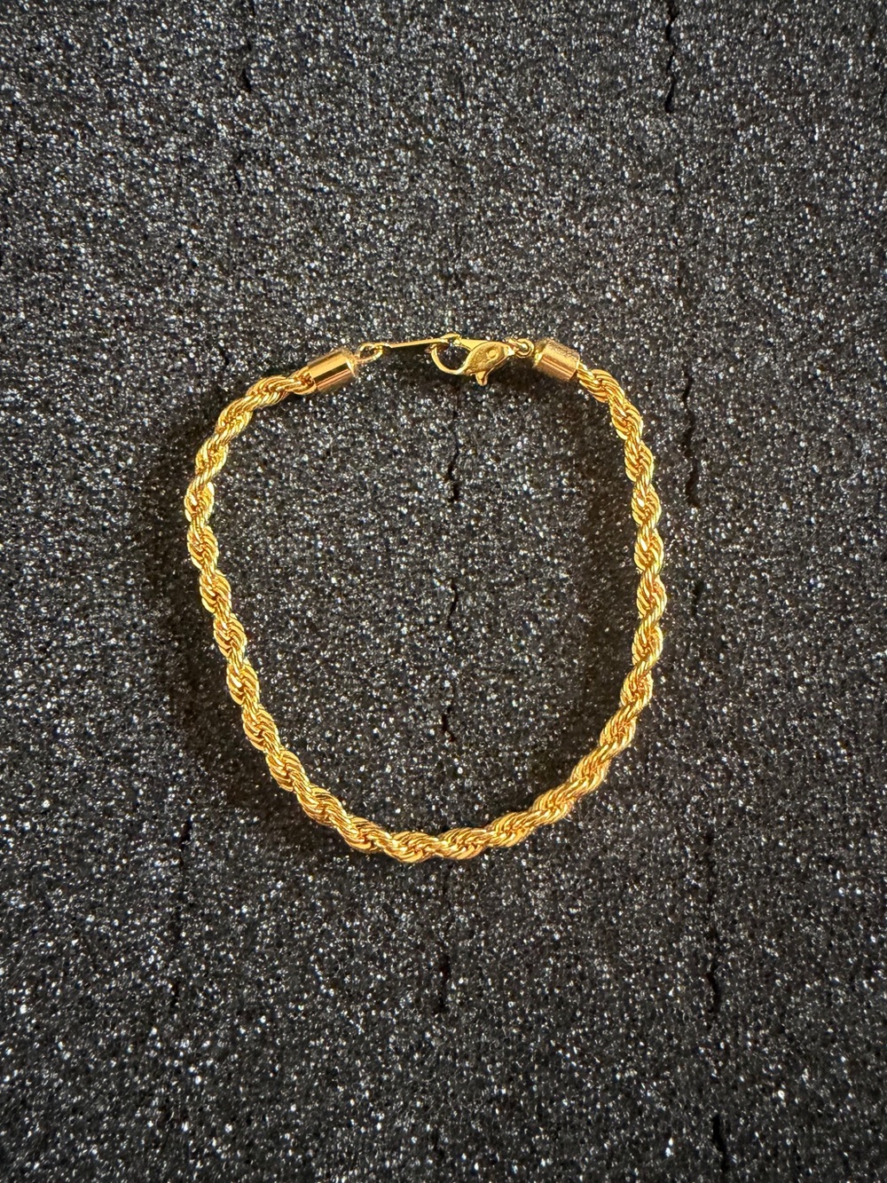 Gold tone Korea Twisted Rope Chain Bracelet